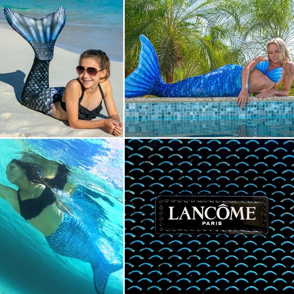 Lancôme Mermaid Bag 🧜‍♀️ Vintage Cosmetics Travel Pouch - Picture 2 of 5